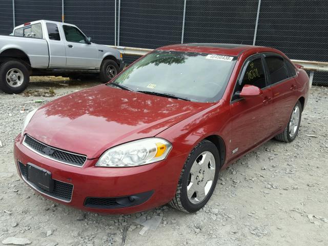 2G1WD58C889115031 - 2008 CHEVROLET IMPALA SUP RED photo 2