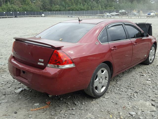 2G1WD58C889115031 - 2008 CHEVROLET IMPALA SUP 红色 照片 4