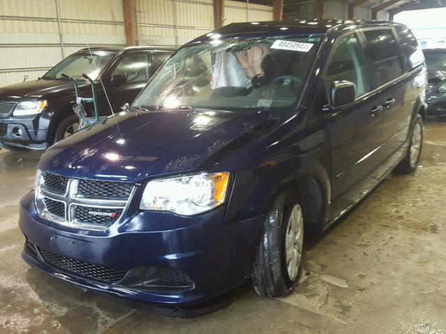 2C4RDGBG7GR101695 - 2016 DODGE GRAND CARA BLUE photo 2