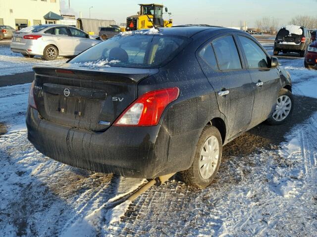 3N1CN7AP5DL876125 - 2013 NISSAN VERSA S BLACK photo 4