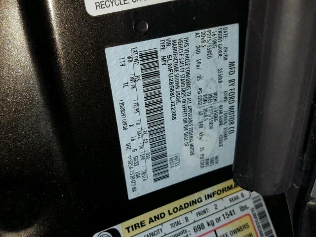 5LMFU28568LJ22388 - 2008 LINCOLN NAVIGATOR Brązowy zdjęcie 10
