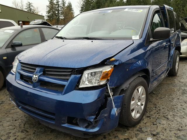 2D4RN4DE7AR362715 - 2010 DODGE GRAND CARA BLUE photo 2