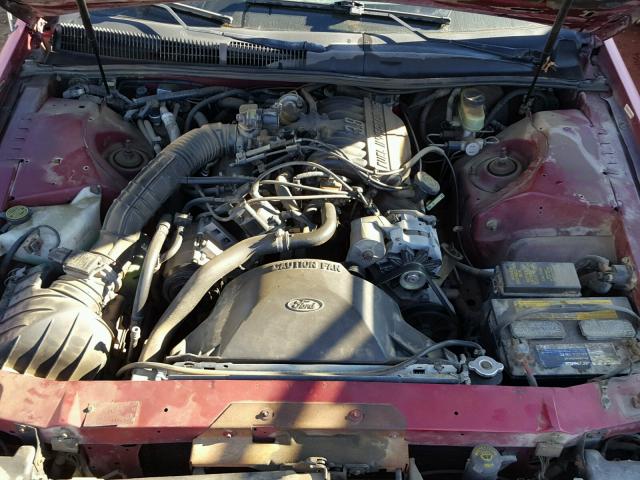 1FAPP6248PH226916 - 1993 FORD THUNDERBIR BURGUNDY photo 7