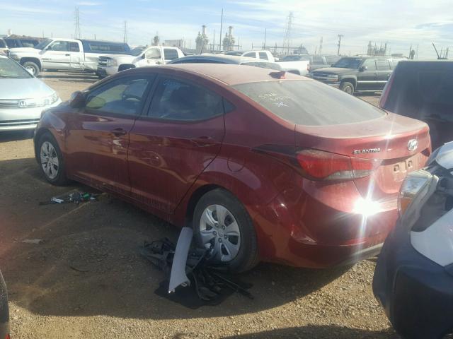 5NPDH4AE7GH687521 - 2016 HYUNDAI ELANTRA SE RED photo 3