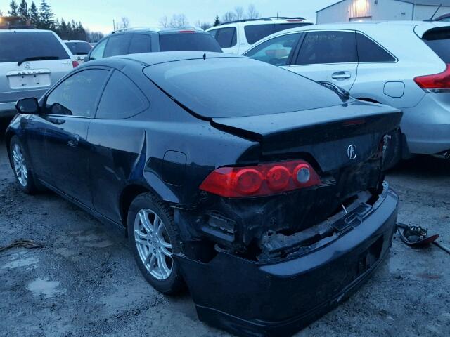 JH4DC54835S802672 - 2005 ACURA RSX BLACK photo 3