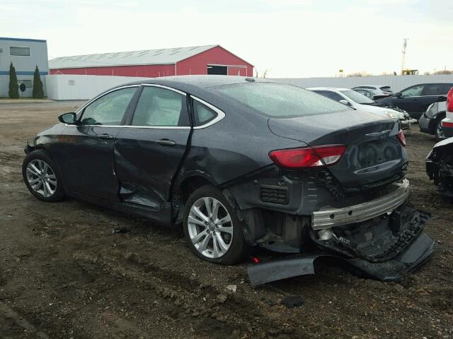 1C3CCCAG4FN511647 - 2015 CHRYSLER 200 LIMITE GRAY photo 3