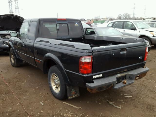 1FTYR44U72PB00524 - 2002 FORD RANGER SUP BLACK photo 3