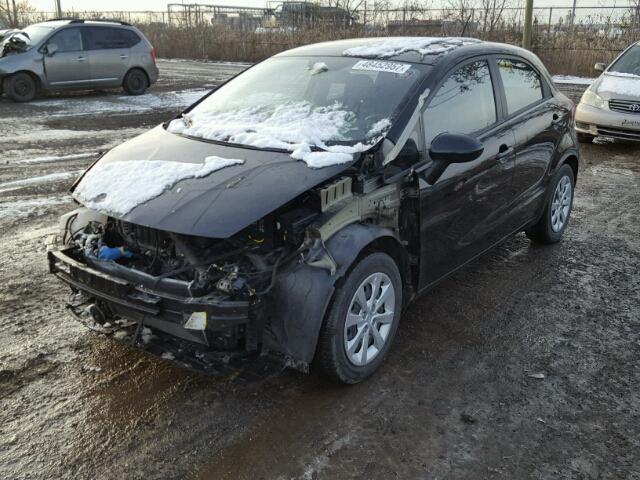 KNADM5A3XE6941744 - 2014 KIA RIO LX BLACK photo 2