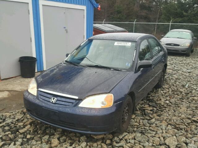 2HGES15433H940327 - 2003 HONDA CIVIC DX BLUE photo 2