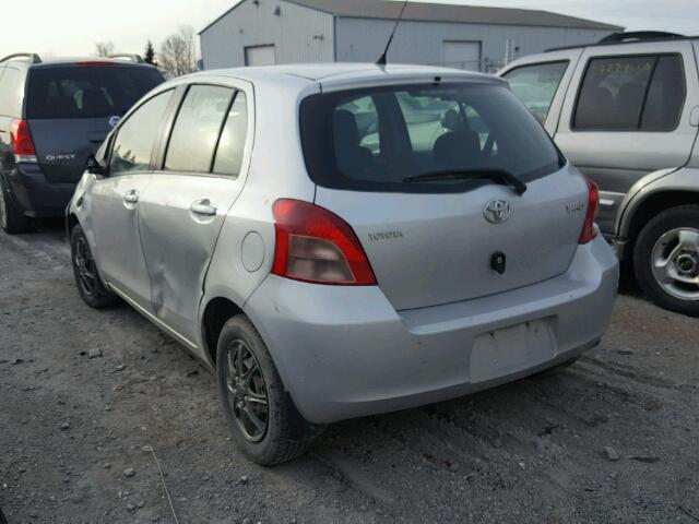 JTDKT923575051647 - 2007 TOYOTA YARIS SILVER photo 3