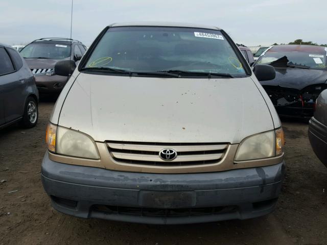 4T3ZF19CX1U345378 - 2001 TOYOTA SIENNA CE TAN photo 9