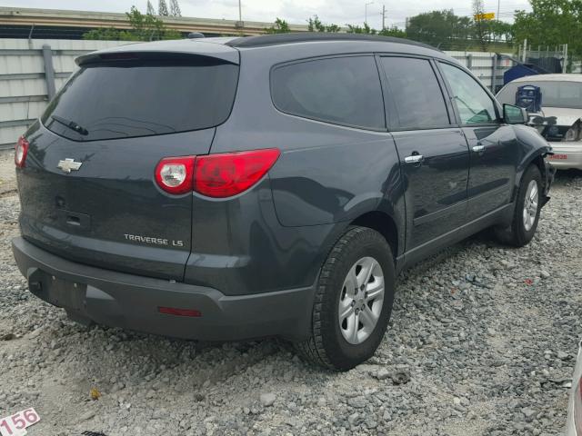 1GNKRFED2BJ183564 - 2011 CHEVROLET TRAVERSE L CHARCOAL photo 4