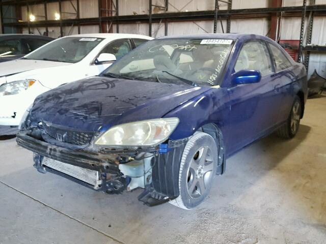 1HGEM22984L014283 - 2004 HONDA CIVIC EX BLUE photo 2