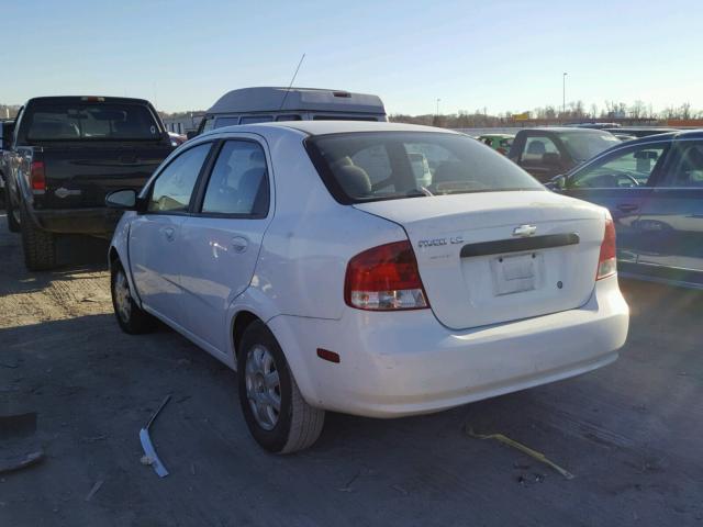 KL1TD52665B482766 - 2005 CHEVROLET AVEO BASE WHITE photo 3