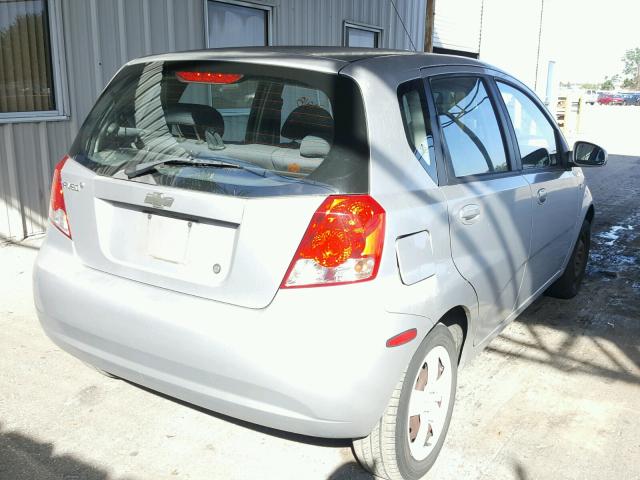 KL1TD66637B709799 - 2007 CHEVROLET AVEO BASE ვერცხლისფერი ფოტო 4