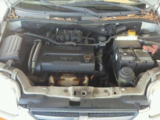 KL1TD66637B709799 - 2007 CHEVROLET AVEO BASE ვერცხლისფერი ფოტო 7