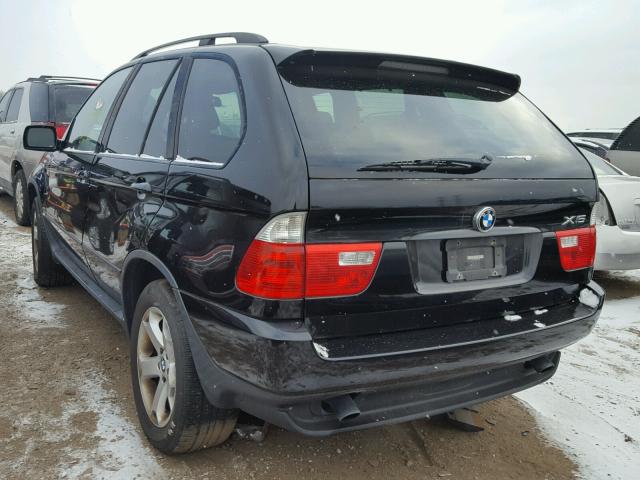 5UXFA13524LU33228 - 2004 BMW X5 3.0I BLACK photo 3