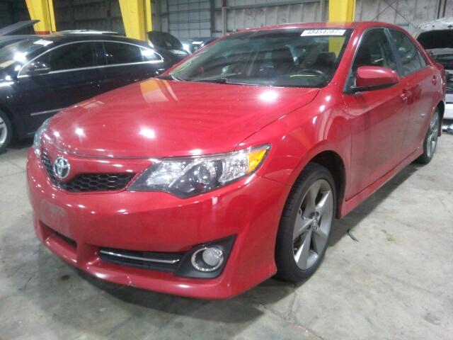 4T1BF1FK3CU633333 - 2012 TOYOTA CAMRY BASE RED photo 2