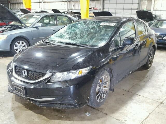 19XFB2F83DE212420 - 2013 HONDA CIVIC EX BLACK photo 2