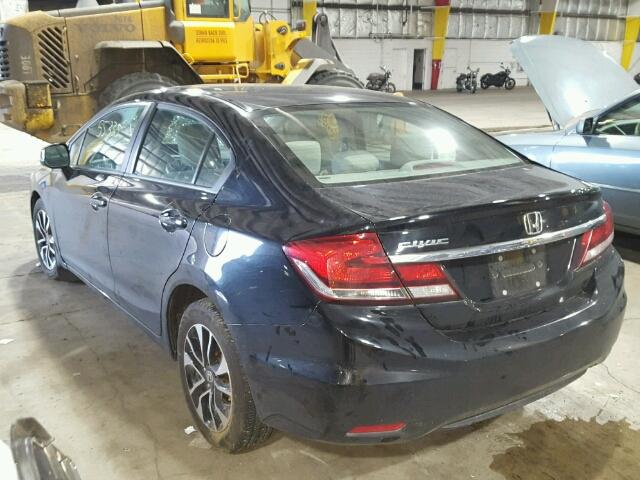 19XFB2F83DE212420 - 2013 HONDA CIVIC EX BLACK photo 3