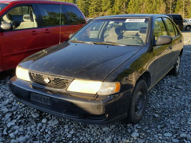 1N4AB41D2WC754201 - 1998 NISSAN SENTRA E BLACK photo 2