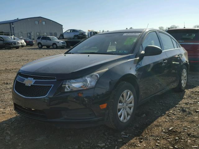 1G1PC5SH7B7128888 - 2011 CHEVROLET CRUZE LS BLACK photo 2