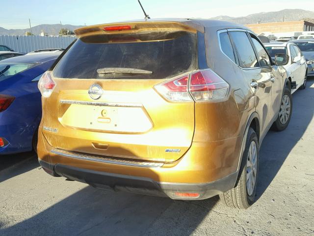 5N1AT2ML5EC813900 - 2014 NISSAN ROGUE S GOLD photo 4