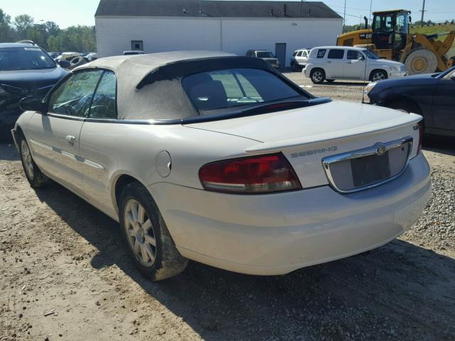 1C3EL75R24N188076 - 2004 CHRYSLER SEBRING GT WHITE photo 3