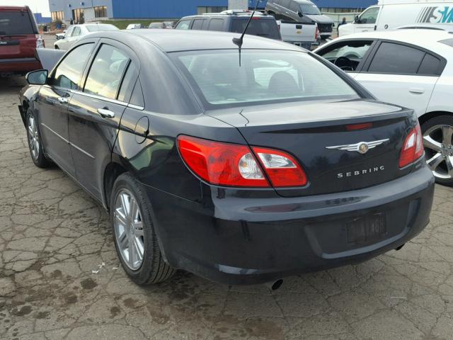 1C3LC66M57N663258 - 2007 CHRYSLER SEBRING LI BLACK photo 3