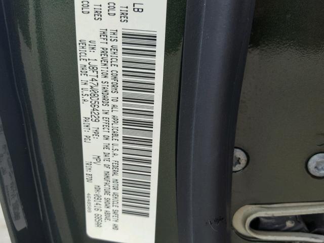 1J8FT47W08D564229 - 2008 JEEP COMPASS SP 绿色 照片 10