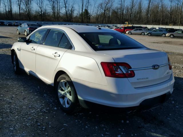 1FAHP2EWXCG119151 - 2012 FORD TAURUS SEL WHITE photo 3