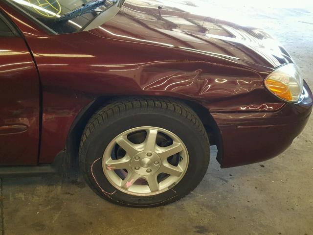 1FAFP56U26A221363 - 2006 FORD TAURUS SEL MAROON photo 9