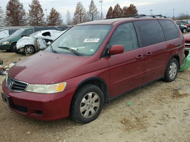 5FNRL18084B081510 - 2004 HONDA ODYSSEY EX MAROON photo 2