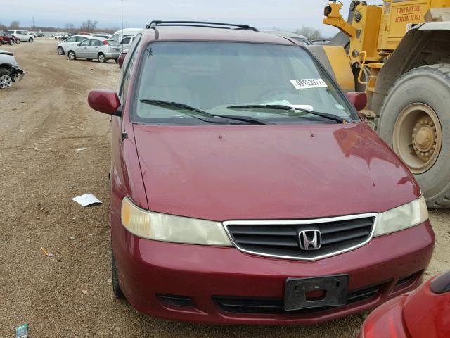 5FNRL18084B081510 - 2004 HONDA ODYSSEY EX MAROON photo 9