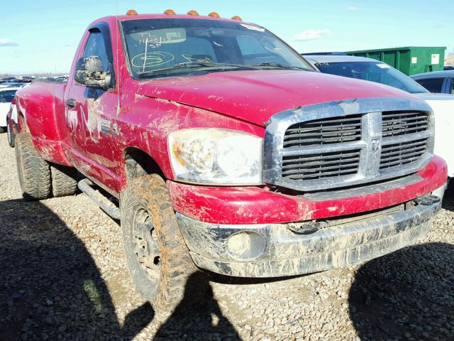 3D7MX46A27G787291 - 2007 DODGE RAM 3500 S RED photo 1