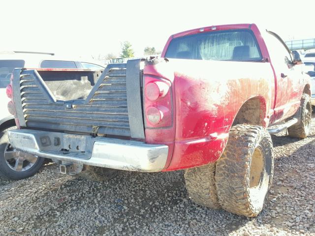 3D7MX46A27G787291 - 2007 DODGE RAM 3500 S RED photo 4