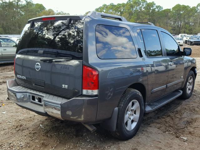 5N1BA08A27N712134 - 2007 NISSAN ARMADA SE GRAY photo 4