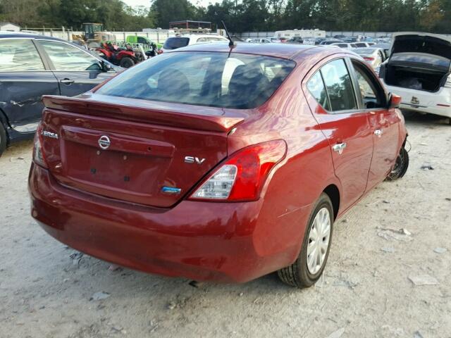 3N1CN7AP6GL885212 - 2016 NISSAN VERSA S RED photo 4