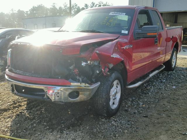 1FTRX12899FA27347 - 2009 FORD F150 SUPER RED photo 2