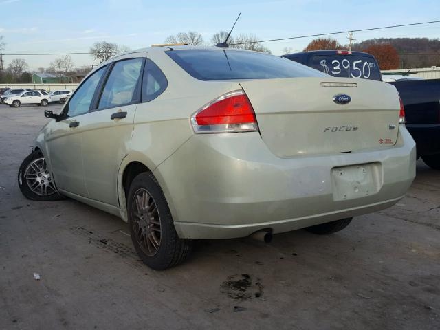 1FAHP3FN1AW121952 - 2010 FORD FOCUS SE GREEN photo 3