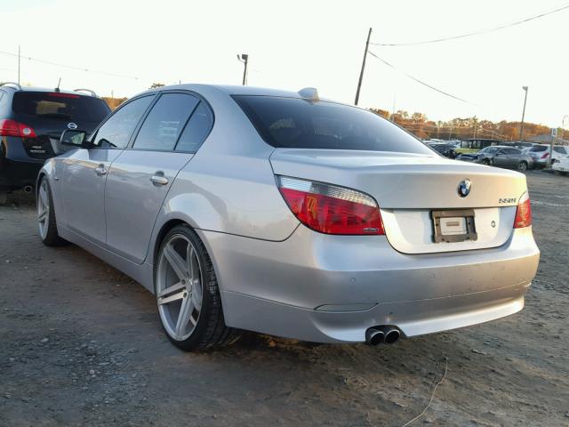 WBANB53506CP00593 - 2006 BMW 550 I SILVER photo 3