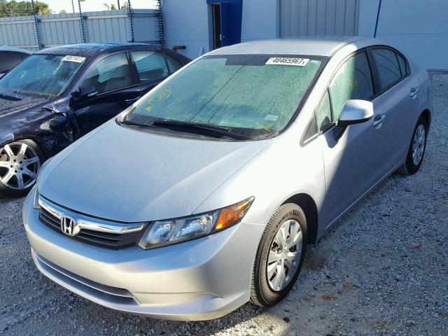 2HGFB2F5XCH334606 - 2012 HONDA CIVIC LX GRAY photo 2