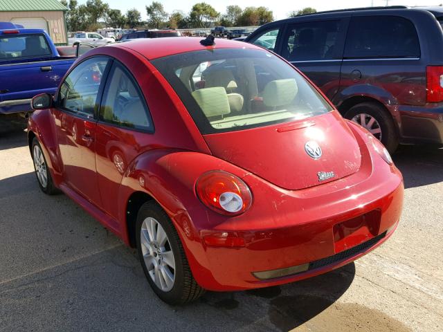 3VWPW31C89M501197 - 2009 VOLKSWAGEN NEW BEETLE 红色 照片 3
