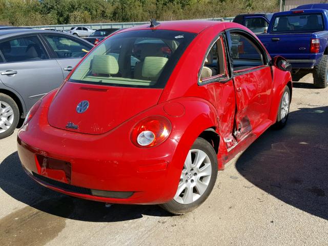 3VWPW31C89M501197 - 2009 VOLKSWAGEN NEW BEETLE 红色 照片 4