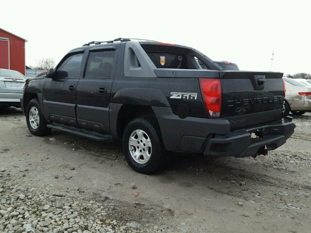 3GNEC13T83G283117 - 2003 CHEVROLET AVALANCHE BLACK photo 3