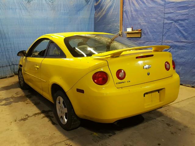 1G1AK15FX77170734 - 2007 CHEVROLET COBALT LS YELLOW photo 3