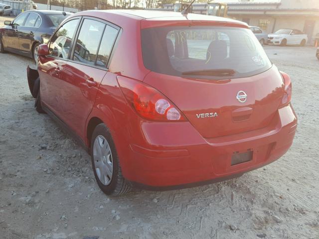 3N1BC1CP4CK809323 - 2012 NISSAN VERSA S RED photo 3