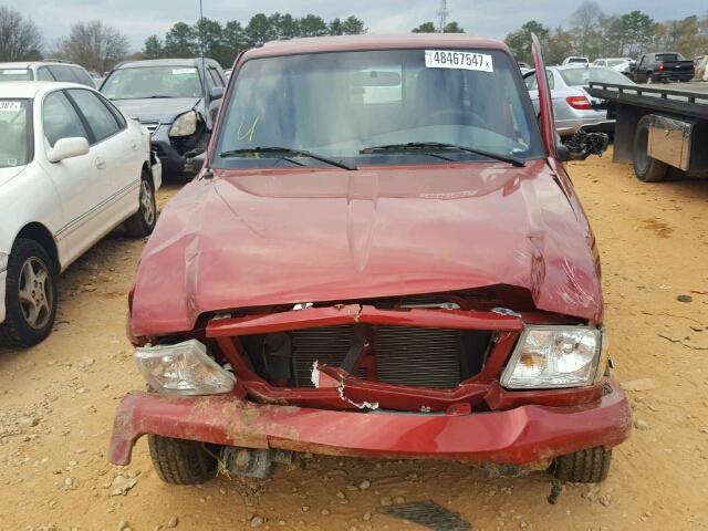 1FTKR1ED5BPA89297 - 2011 FORD RANGER SUP RED photo 9