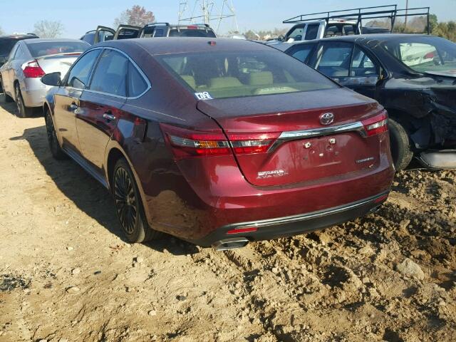 4T1BK1EB9GU206161 - 2016 TOYOTA AVALON XLE RED photo 3