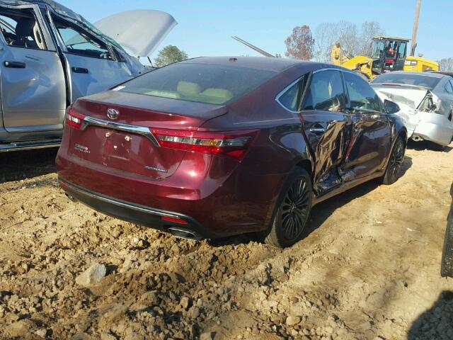 4T1BK1EB9GU206161 - 2016 TOYOTA AVALON XLE RED photo 4